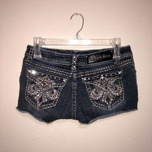 Low Rise Bling Jean Shorts